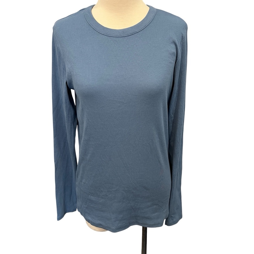 BP Blue Pima Cotton Crew Neck Long Sleeve Shirt (No Size Tag)
